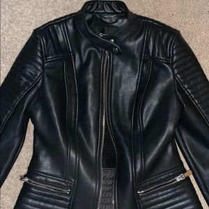 Guess Black Leather Jacket